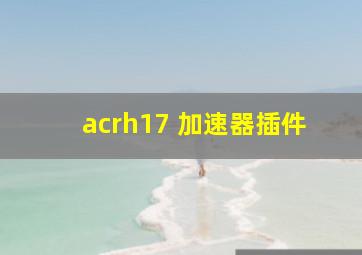 acrh17 加速器插件